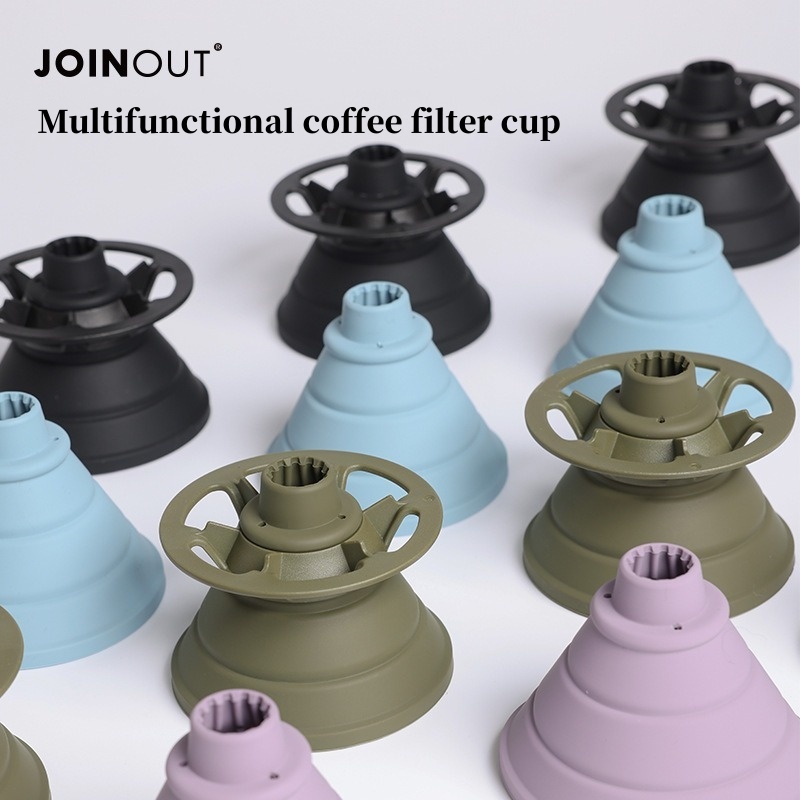 Dosing Funnel Ring - 折りたたみコーヒーフィルターポータブルシリコーンドリップコーヒーティーホルダー漏斗バスケット再利用可能なティーポットケーキカップコーヒーフィルタードリッパー
