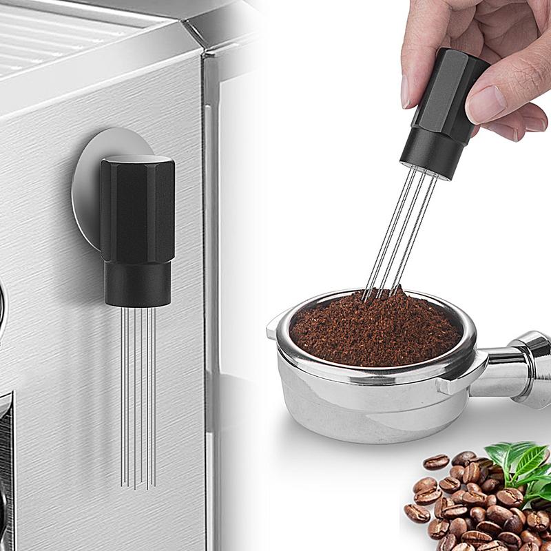Coffee Equipment Wdt - エスプレッソニードルディストリビューターエスプレッソコーヒーディストリビューターツールコーヒーメーカー用マグネット付き精密エスプレッソスターラーツール