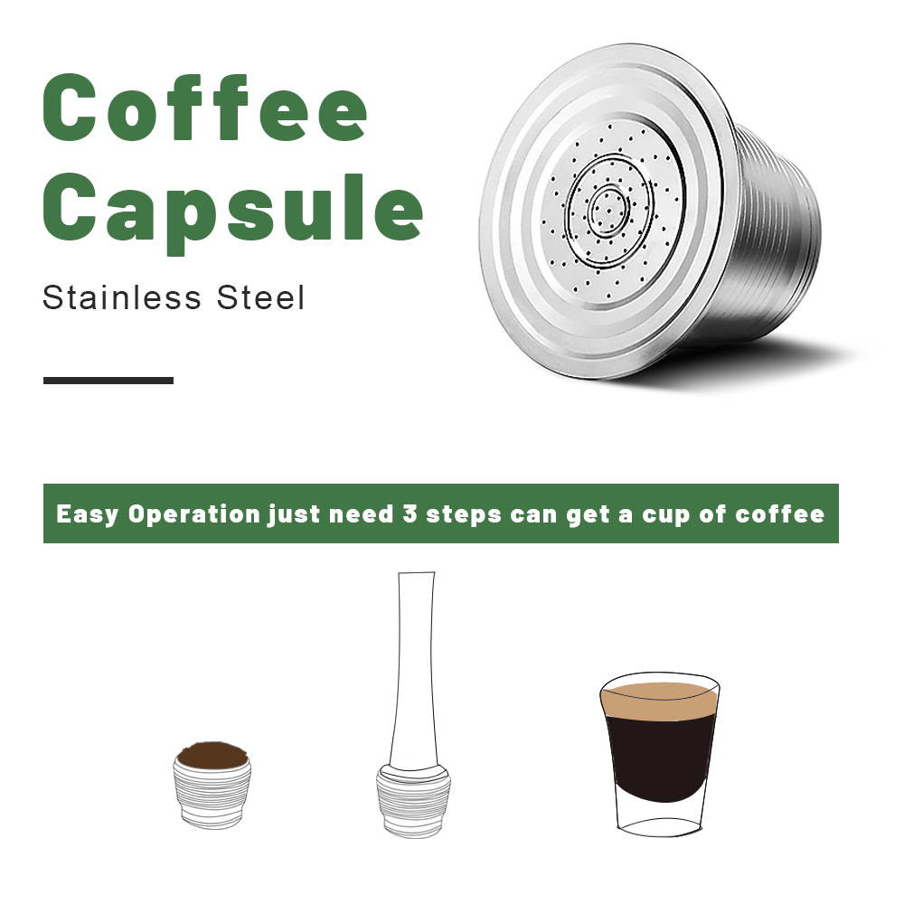 ネスプレッソ再利用可能なコーヒーカプセルステンレス鋼詰め替え - Coffee Equipment Wdt のレビューと価格