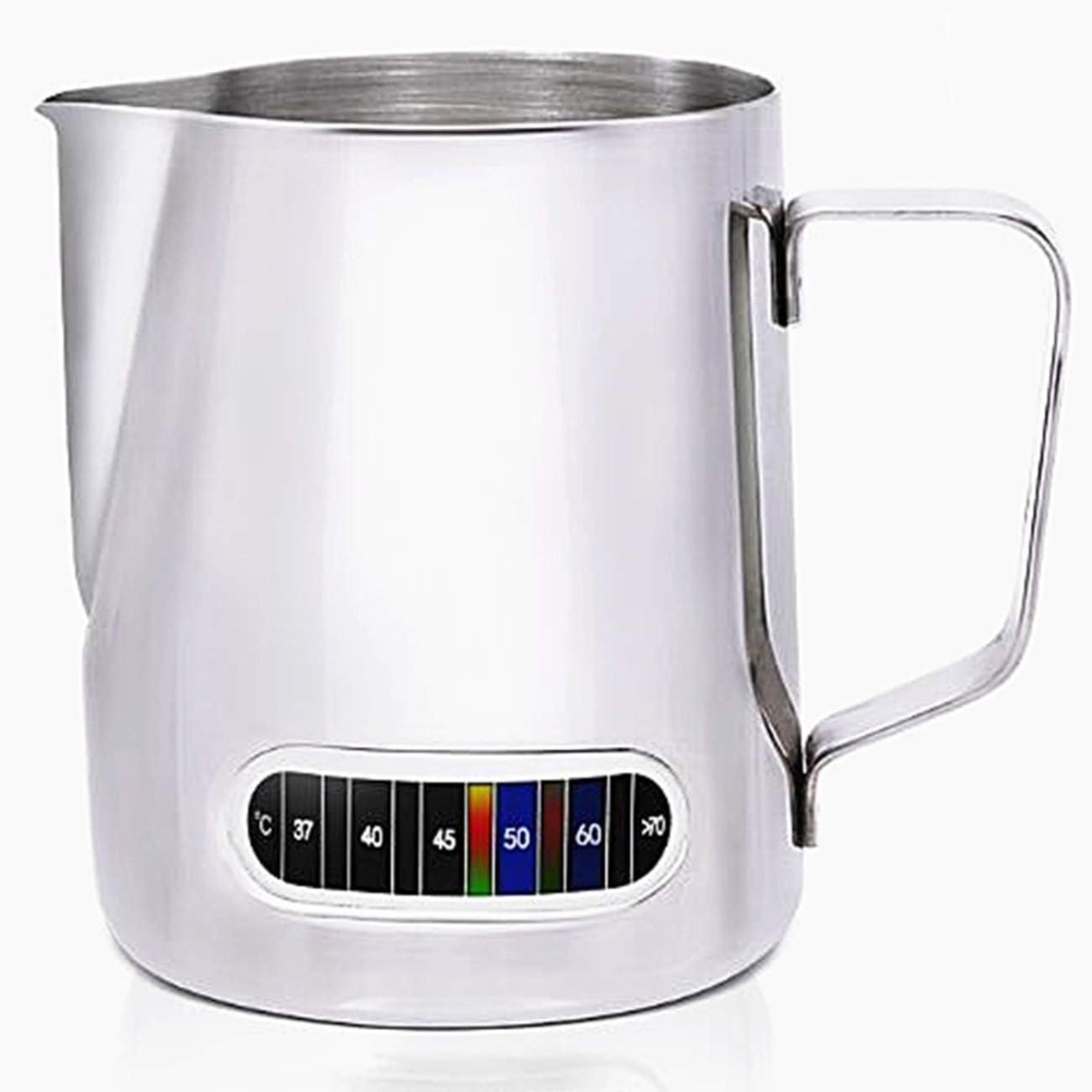 温度計内蔵ミルク泡立てピッチャー、ラテアート用ジャグ、ステン - Milk Steaming Pitcher のレビューと価格