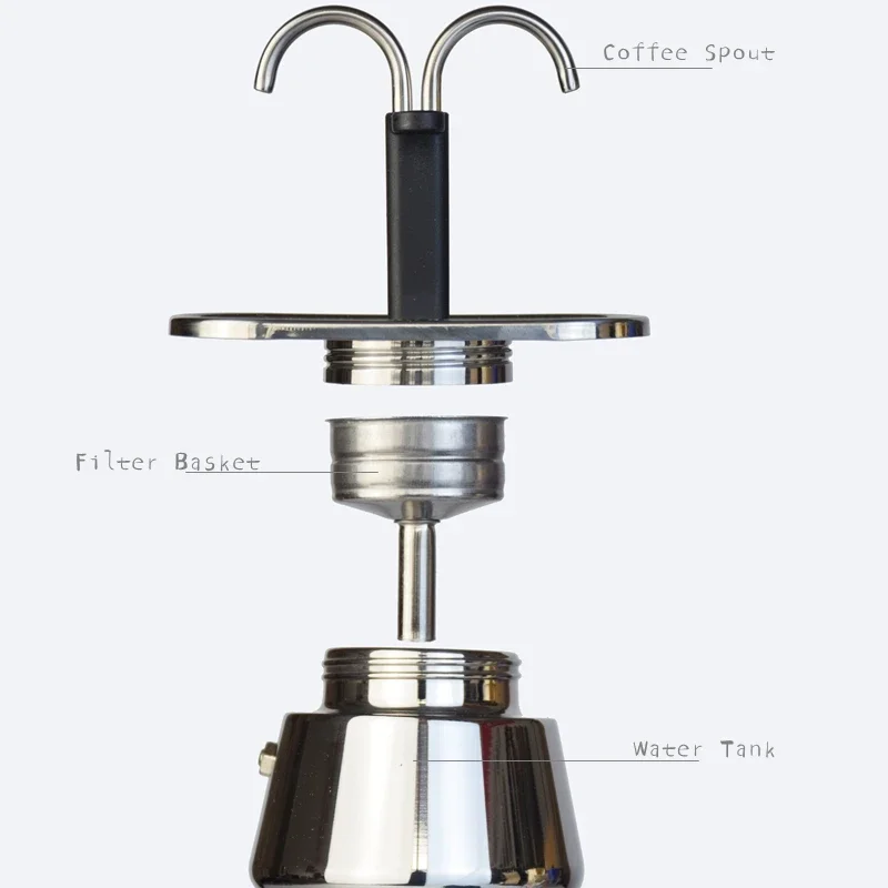 ステンレス鋼のミニ鍋,二重管,イタリアのコーヒーメーカー,家 - Coffee Equipment Wdt のレビューと価格