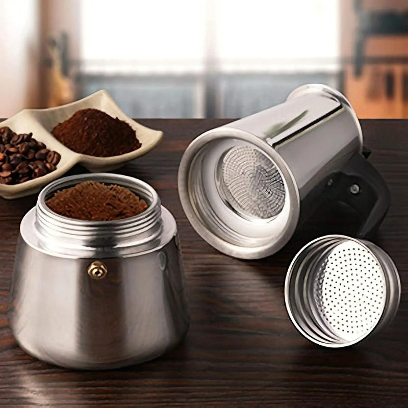 6 カップモカポットステンレス鋼コーヒーメーカーパーコレータ - Coffee Equipment Wdt のレビューと価格