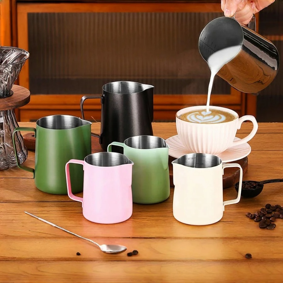 コーヒーミルク泡立てピッチャージャグ 304 ステンレス鋼ス - Milk Steaming Pitcher のレビューと価格