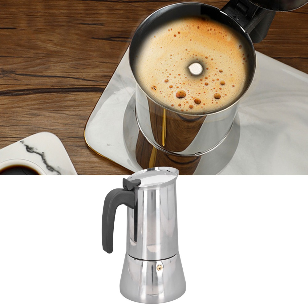 ステンレス製モカポット 大容量 シルバー ストーブトップモカ - Coffee Equipment Wdt のレビューと価格