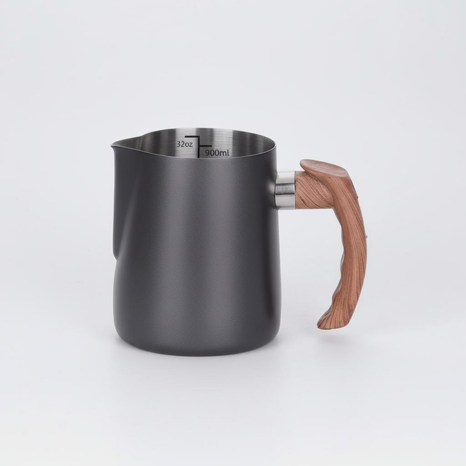 木製ハンドル付きラテアートジャグ 厚みのあるフレーム ステン - Milk Steaming Pitcher のレビューと価格