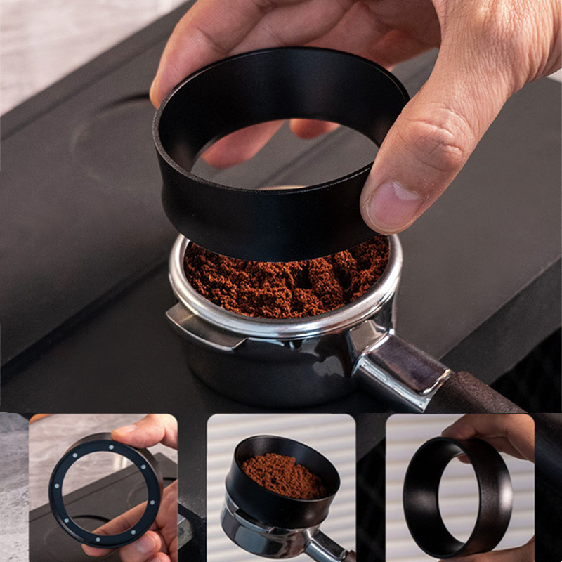 8つの磁石付き、こぼれ防止コーヒー計量リング、高さ30%アッ - Dosing Funnel Ring のレビューと価格