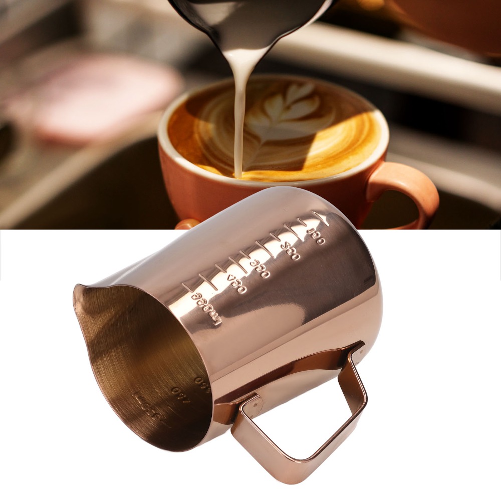 550ML容量ミルク泡立てカップステンレス鋼ローズゴールド泡 - Milk Steaming Pitcher のレビューと価格