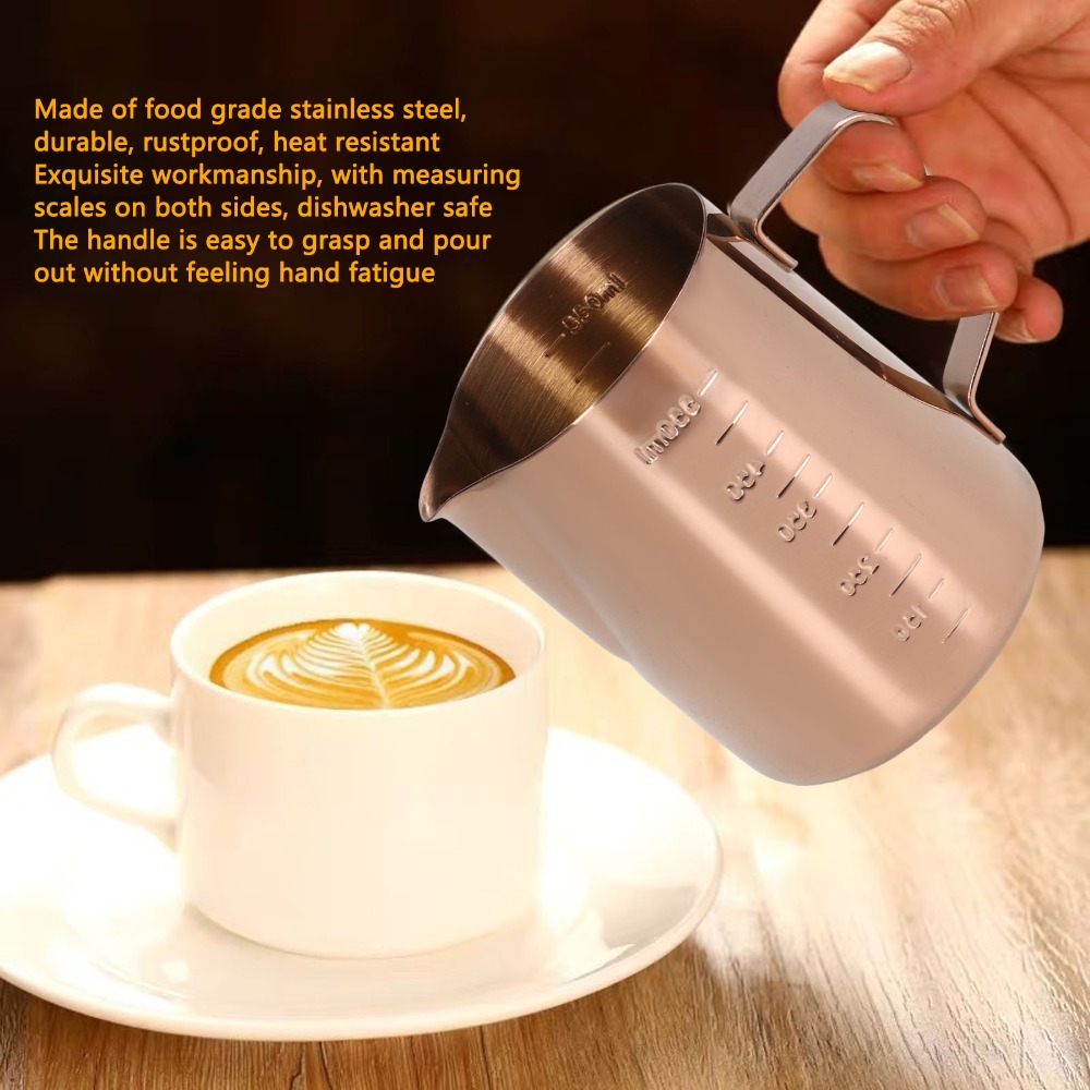 550ML容量ミルク泡立てカップステンレス鋼ローズゴールド泡 - Milk Steaming Pitcher のレビューと価格