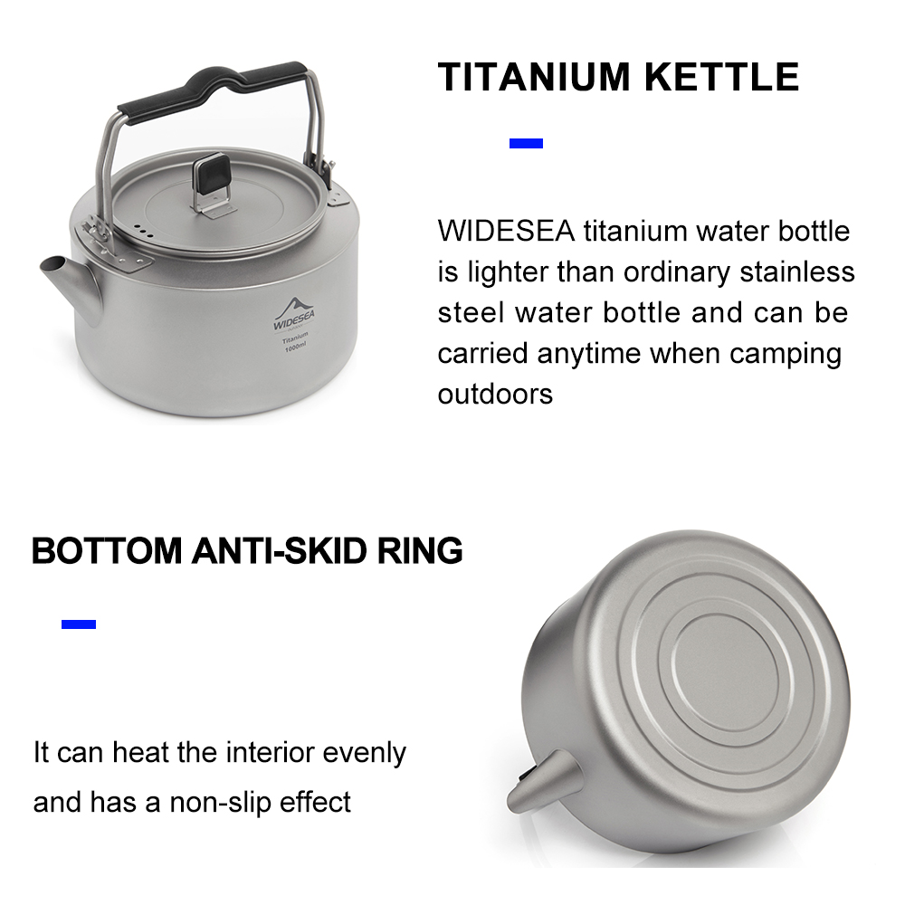 幅の広いキャンプ用チタンケトル屋外コーヒーケトル食器鍋用品観 - Coffee Equipment And Supplies のレビューと価格